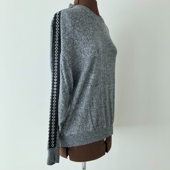 Kooples X Sport Oversized Lace Trimmed Sweatshirt - Picture 4 of 7